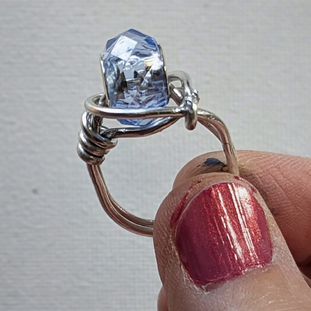 Handmade Light Blue Gemstone